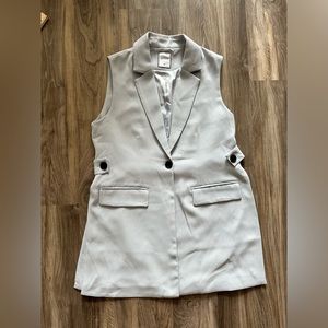 MOTF womens Business Blazer Vest LONGLINE WAISTCOAT Size M